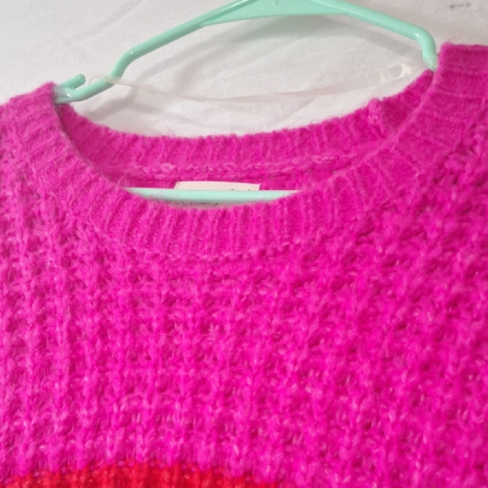 3/$20--Cable Knit Crewneck Sweater, Striped, Oversized, Universal Sz 10, NWOT - Picture 8 of 11